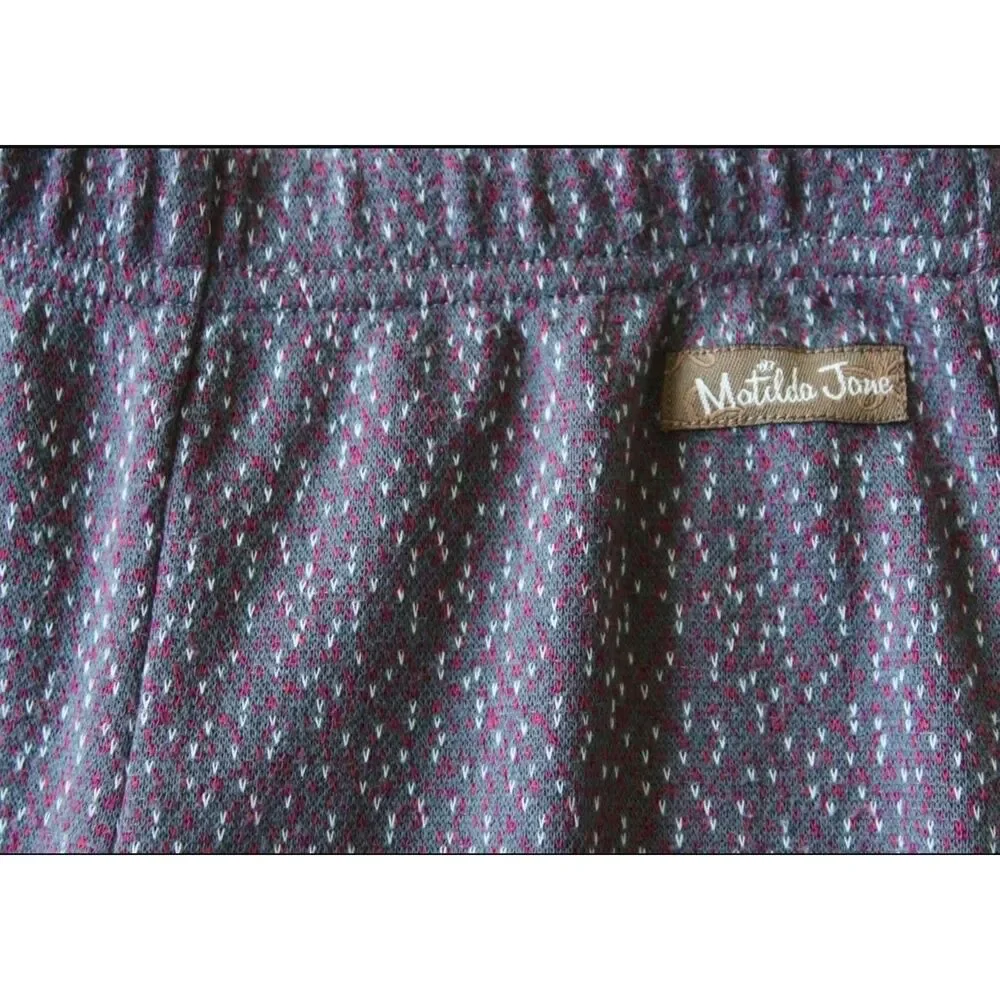 NEW Matilda Jane Girls 4 pants gray big ruffles dot kaleidoscope Character Count